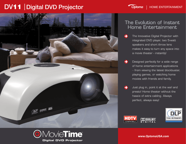 DV1 1 IDigital DVD Projector (firm | HOME ENTERTAINMENT DV1 1 IDigital DVD Projector (firm | HOME ENTERTAINMENT