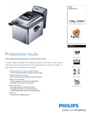 HD6161/00 Philips Deep-fat fryer HD6161/00 Philips Deep-fat fryer