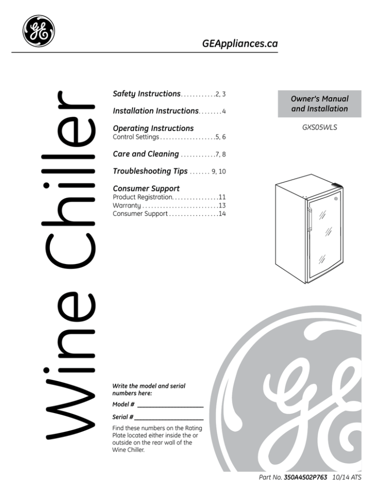 Warranty / Use and Care / Installation Warranty / Use and Care / Installation
