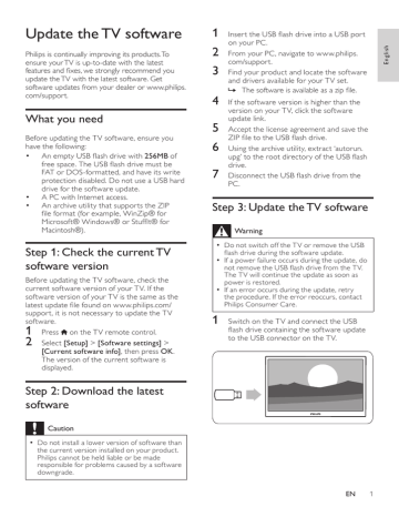 Update the TV software - Product support Update the TV software - Product support