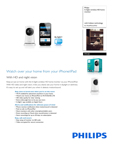 M120/10 Philips In.Sight wireless HD home monitor M120/10 Philips In.Sight wireless HD home monitor