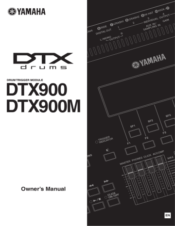Yamaha DTX900M Owner's manual | Manualzz Yamaha DTX900M Owner's manual | Manualzz