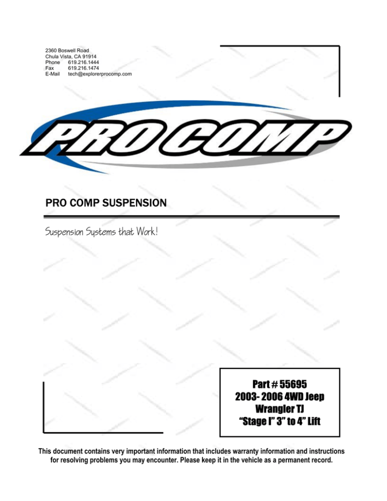 pro comp suspension pro comp suspension