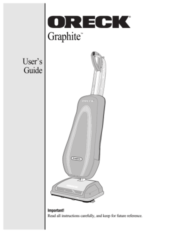 Graphite Vacuum Cleaner U4300 User Guide Graphite Vacuum Cleaner U4300 User Guide