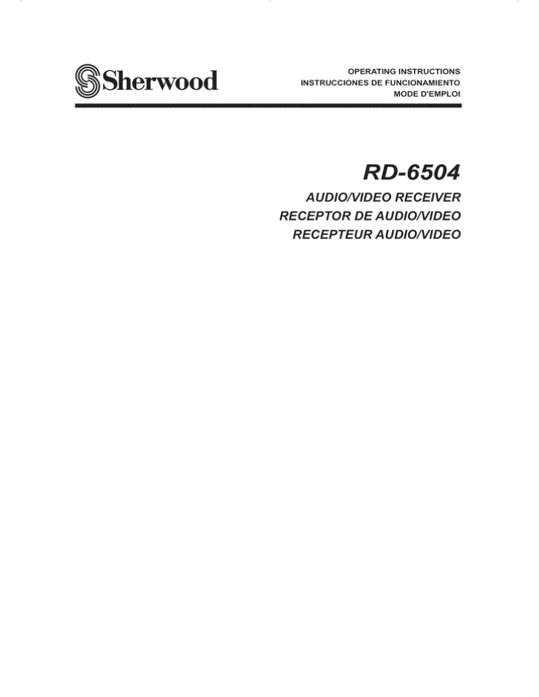 Sherwood RD-6504 Owner's manual Sherwood RD-6504 Owner's manual