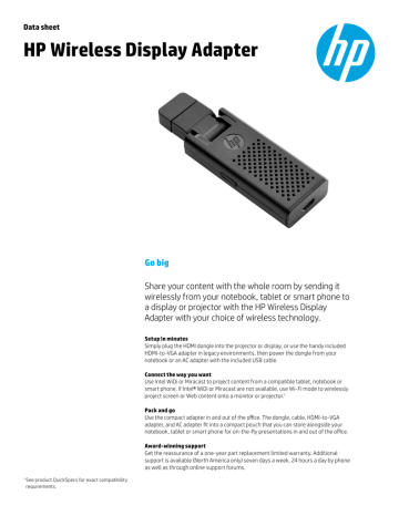 HP Wireless Display Adapter HP Wireless Display Adapter