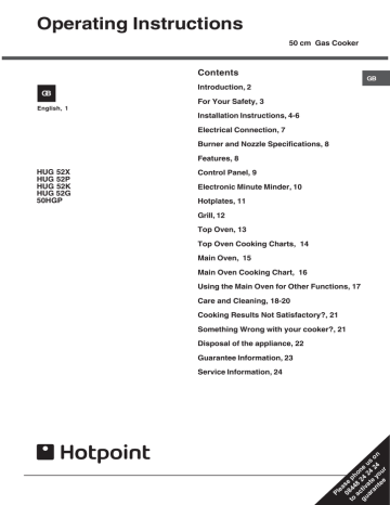 Whirlpool HUG52P User manual | Manualzz Whirlpool HUG52P User manual | Manualzz