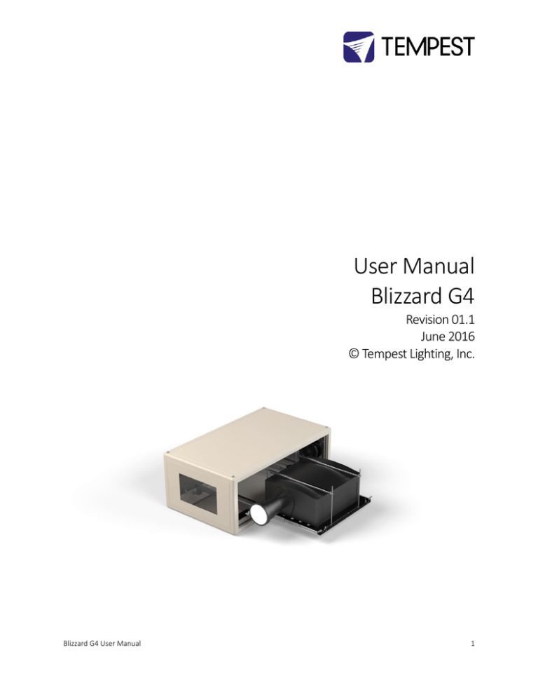 User Manual Blizzard G4 User Manual Blizzard G4