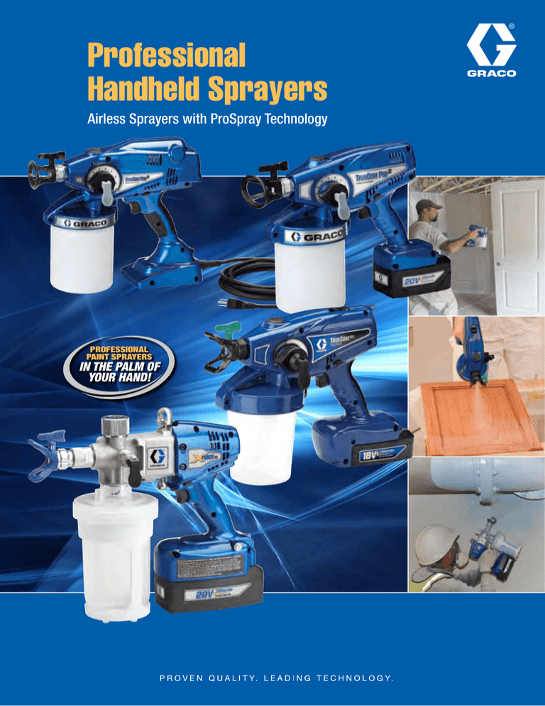 Professional Handheld Sprayers Brochure Professional Handheld Sprayers Brochure