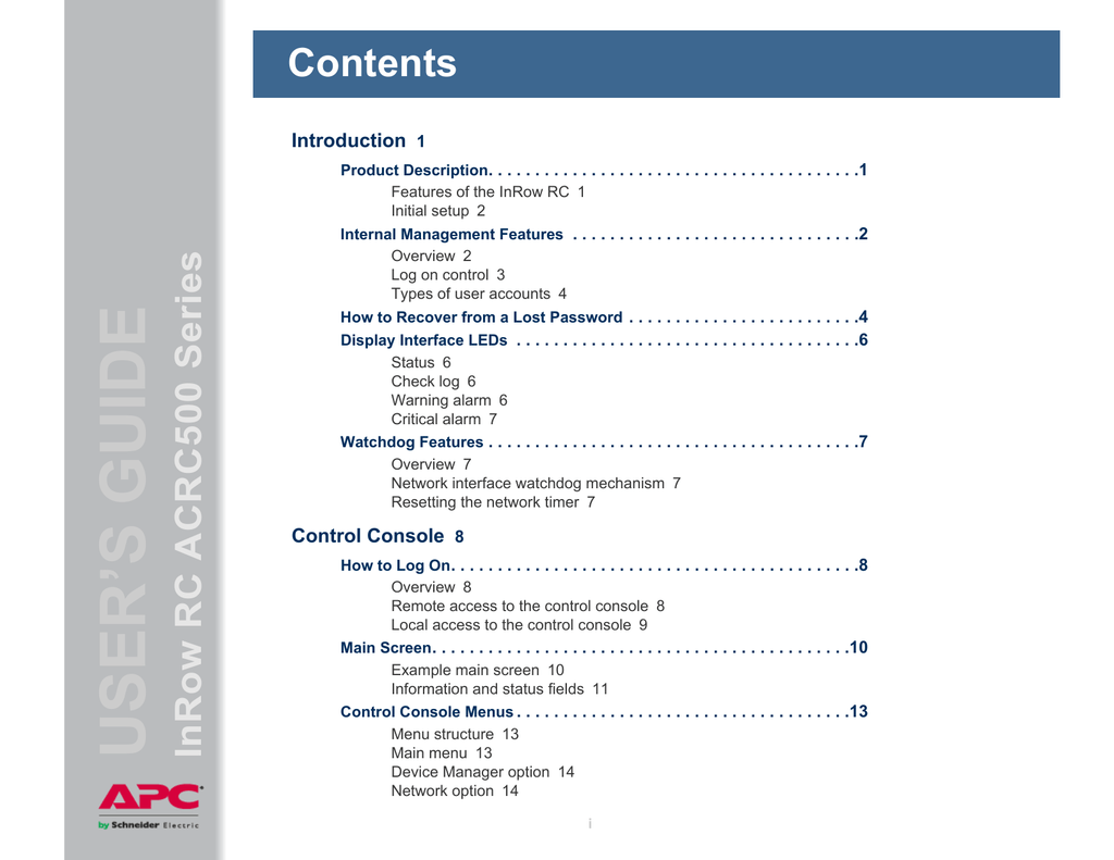 Schneider Electric InRow RC Users Guide | Manualzz Schneider Electric InRow RC Users Guide | Manualzz