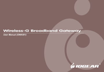 iogear GWA501 Wireless-G Broadband Gateway User manual | Manualzz