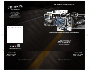 2016 MOUNTING EqUIpMENT CATALOG 2016 MOUNTING EqUIpMENT CATALOG