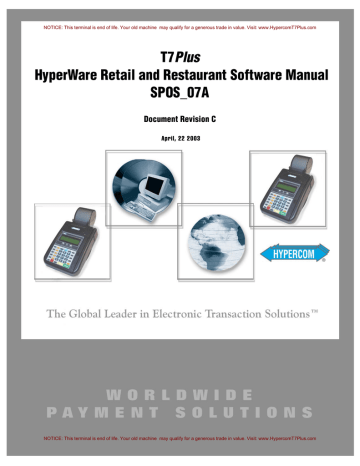 Hypercom T7Plus Product Manual | Manualzz Hypercom T7Plus Product Manual | Manualzz