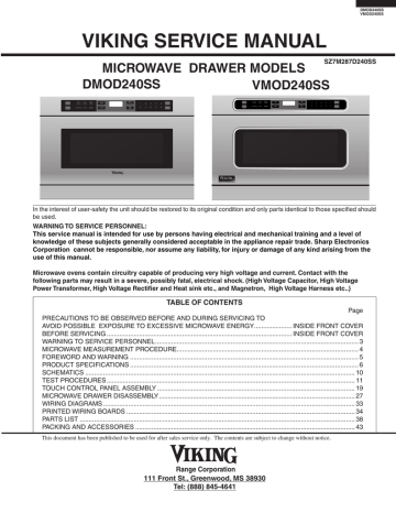 VIKING SERVICE MANUAL VIKING SERVICE MANUAL