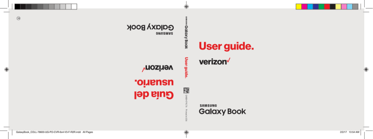 Samsung Galaxy Book Verizon Wireless, SM-W727V Verizon Wireless User guide Samsung Galaxy Book Verizon Wireless, SM-W727V Verizon Wireless User guide