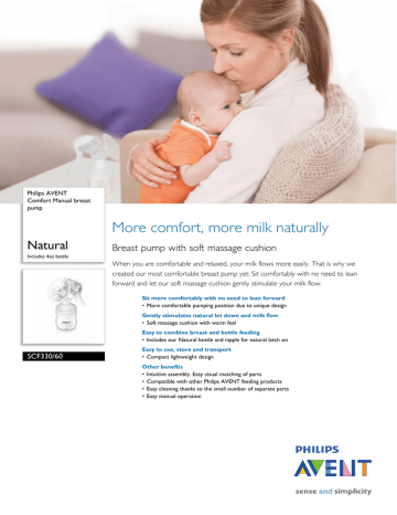 SCF330/60 Philips Comfort Manual breast pump SCF330/60 Philips Comfort Manual breast pump