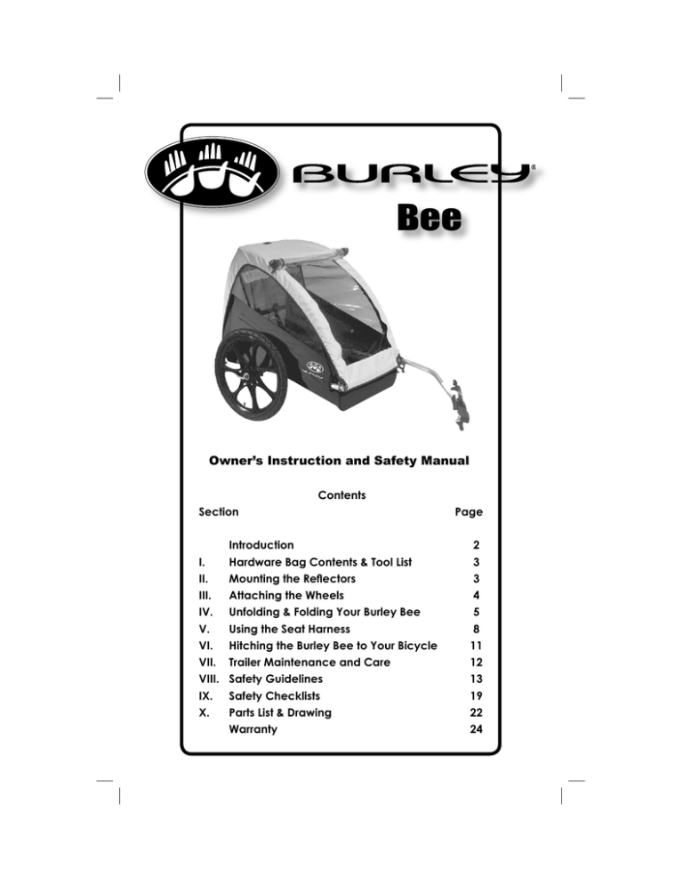 Burley bee User manual Burley bee User manual