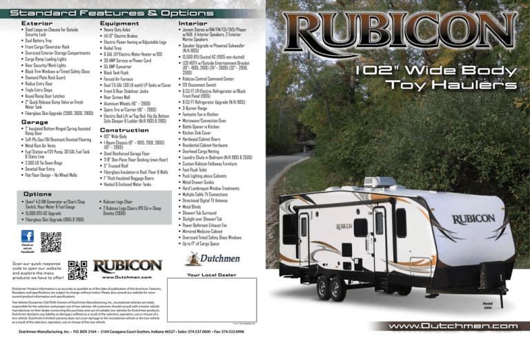 2014 Rubicon Brochure 2014 Rubicon Brochure