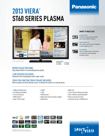 2013 viera® ST60 SerieS plaSma 2013 viera® ST60 SerieS plaSma