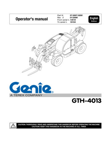 UM GTH-4013 - GB - Genie Industries UM GTH-4013 - GB - Genie Industries
