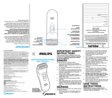 IMPORTANT SAFETY INSTRUCTIONS DANGER IMPORTANT SAFETY INSTRUCTIONS DANGER