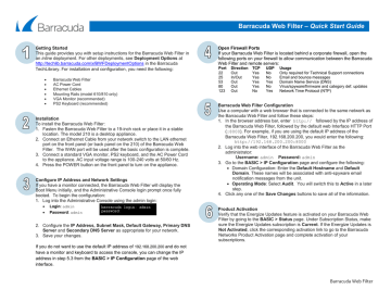 Barracuda Spam Firewall Quick Start Guide | Manualzz Barracuda Spam Firewall Quick Start Guide | Manualzz