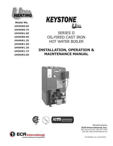 Utica Boilers Keystone UHKWC Heating Oil Boiler Installation