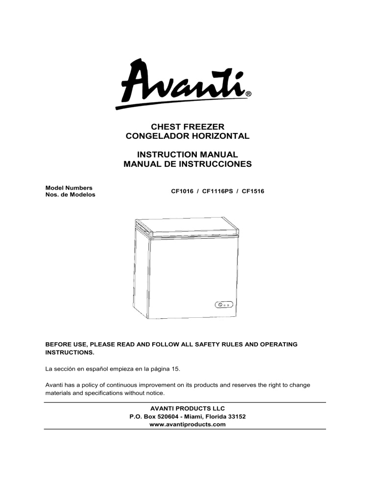 chest freezer congelador horizontal instruction manual manual chest freezer congelador horizontal instruction manual manual