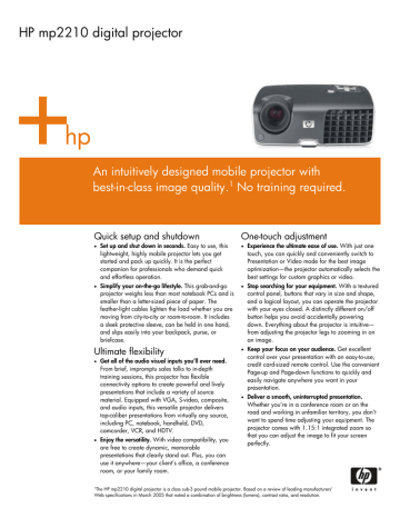 HP mp3220 Digital Projector HP mp3220 Digital Projector