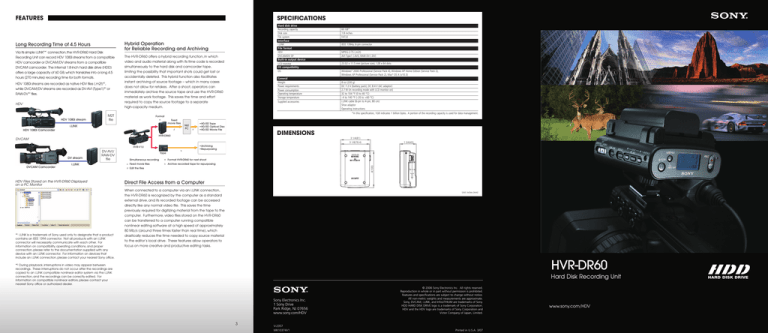 HVR-DR60 - PDF Text Files HVR-DR60 - PDF Text Files