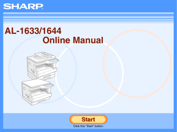 Sharp AL1644 Digital Copier / Printer Operation Manual | Manualzz