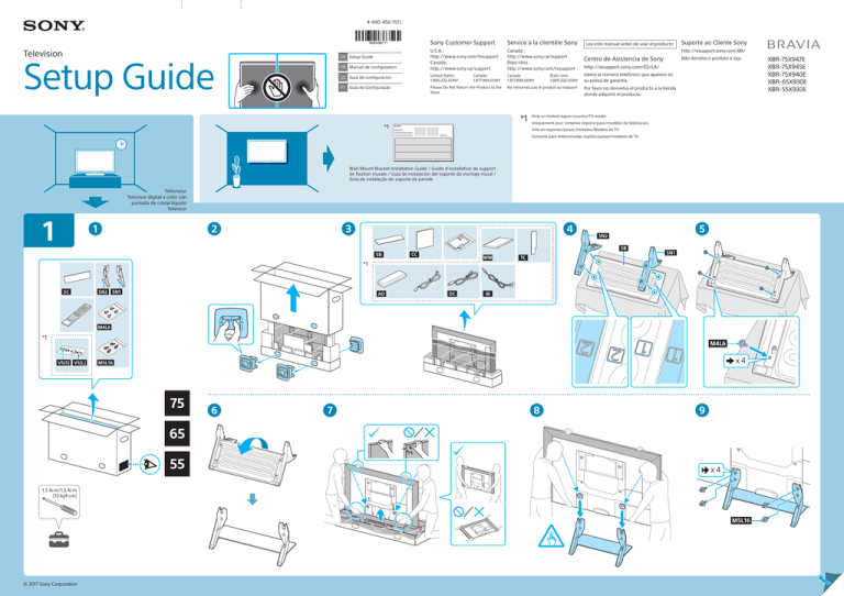 Sony XBR75X940E User guide Sony XBR75X940E User guide