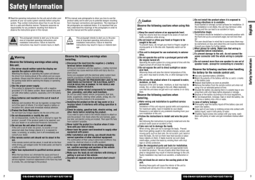Panasonic CQC7301U, CQC7401U, CQC8301U, CQC8401U Operating instructions Panasonic CQC7301U, CQC7401U, CQC8301U, CQC8401U Operating instructions
