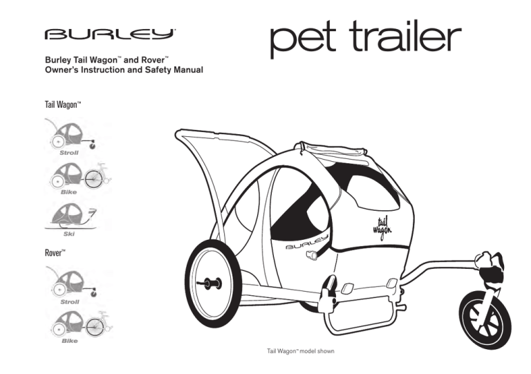 Burley Tail Wagon, ROVER User manual Burley Tail Wagon, ROVER User manual