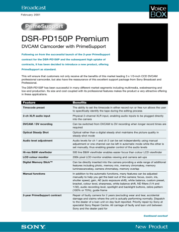 DSR-PD150P Premium DSR-PD150P Premium