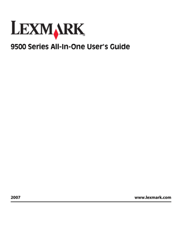 Lexmark 9500 Series User's Guide | Manualzz Lexmark 9500 Series User's Guide | Manualzz