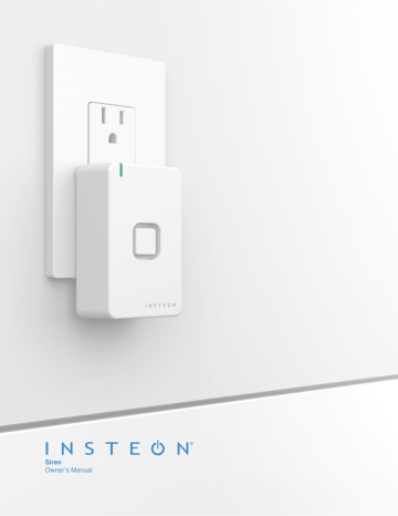 INSTEON siren Owner's manual INSTEON siren Owner's manual