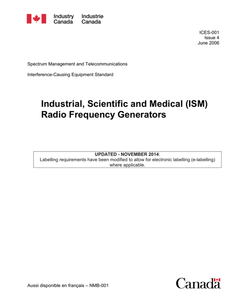 (ISM) Radio Frequency (ISM) Radio Frequency