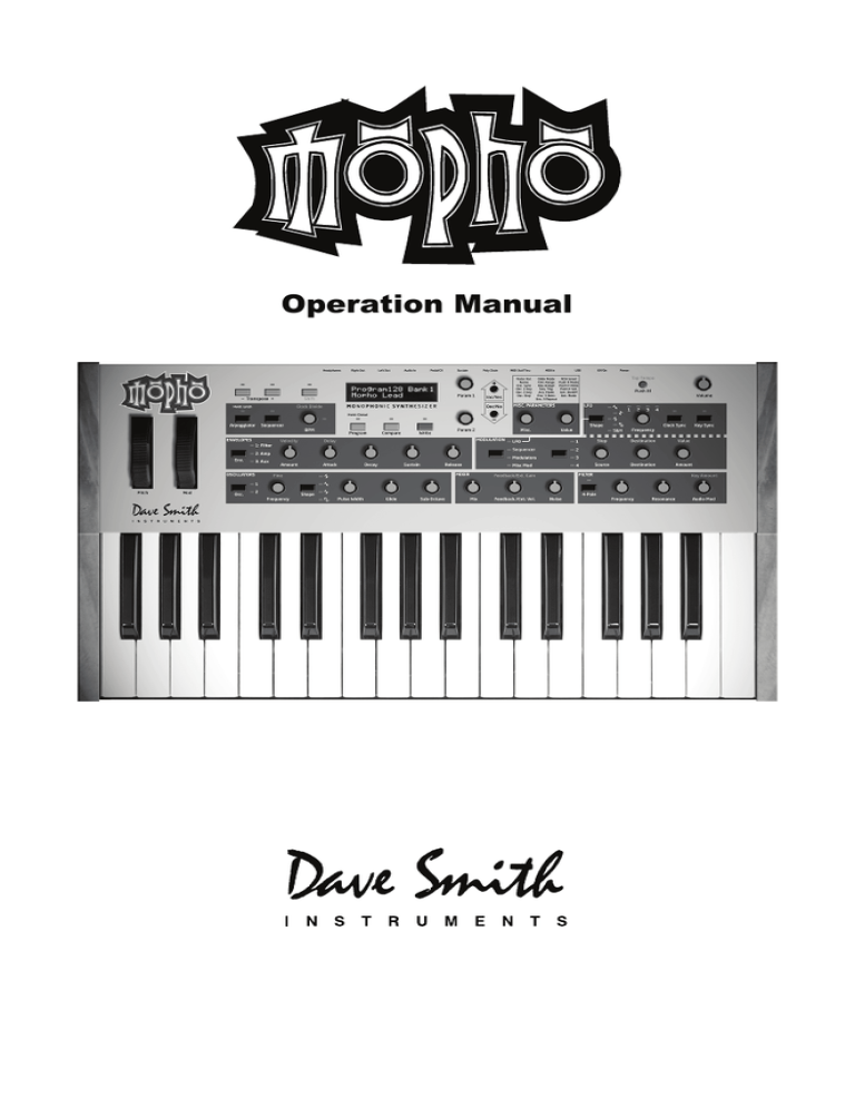 Operation Manual Operation Manual