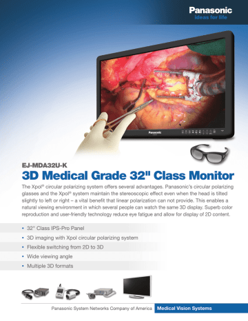3D Medical Grade 32" Class Monitor 3D Medical Grade 32" Class Monitor