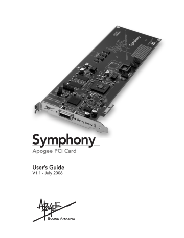 Apogee Symphony Mobile User manual | Manualzz