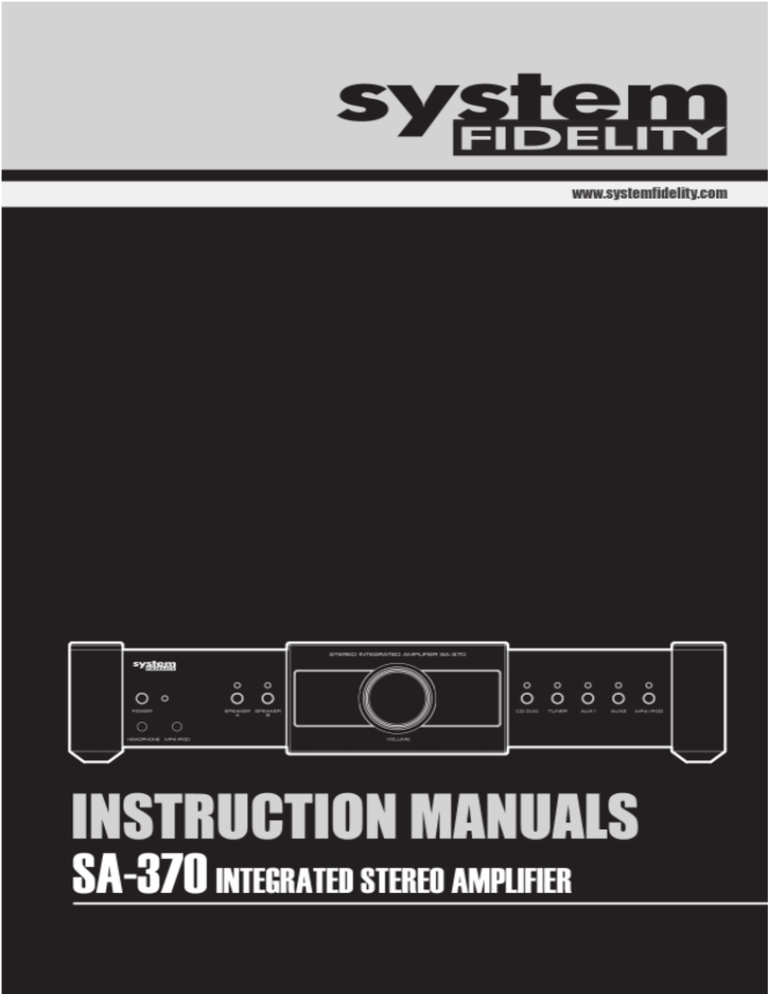 SA370 instruction manuals EN.pmd SA370 instruction manuals EN.pmd