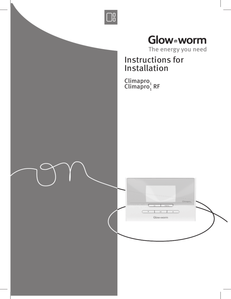 Instructions for Installation - Glow-worm Instructions for Installation - Glow-worm
