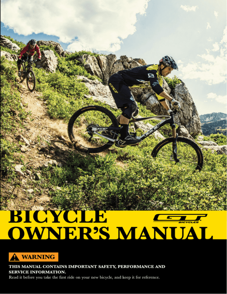 BICYCLE OWNER`S MANUAL BICYCLE OWNER`S MANUAL