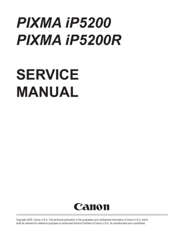 Canon PIXMA iP5200 Service manual www.s Canon PIXMA iP5200 Service manual www.s
