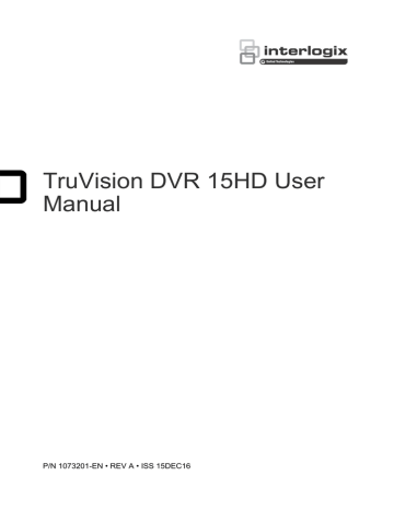 TruVision DVR 15HD User Manual | Manualzz TruVision DVR 15HD User Manual | Manualzz