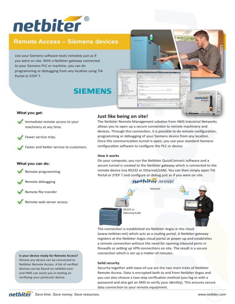 Remote Access – Siemens devices Remote Access – Siemens devices