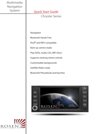 Multimedia Navigation System Quick Start Guide Chrysler Series | Manualzz Multimedia Navigation System Quick Start Guide Chrysler Series | Manualzz