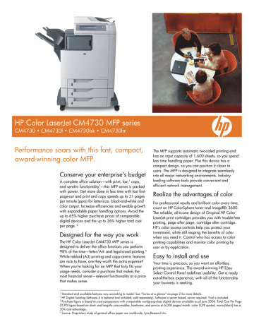 HP Color LaserJet CM4730 MFP series HP Color LaserJet CM4730 MFP series
