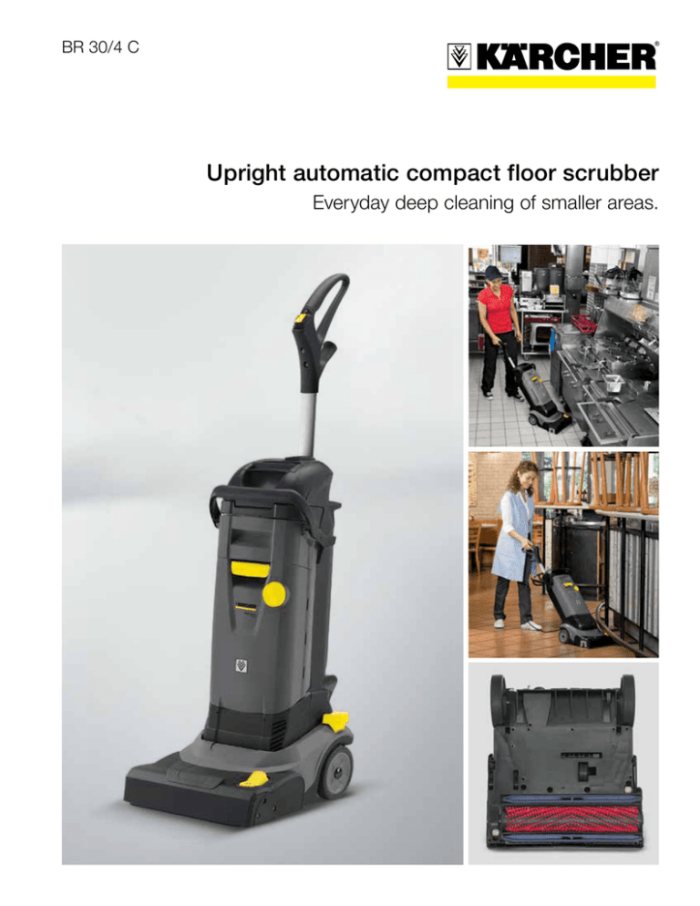 Upright automatic compact floor scrubber - kaercher Upright automatic compact floor scrubber - kaercher